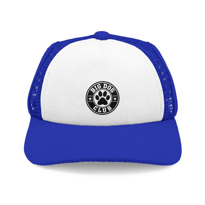 Dog Club Foam Trucker Hat, Paw Print Dog Hat, Dog Lover Cap, Dog Dad Gift, Pet Lover Hat, Canine Club Hat, Black White Trucker Cap