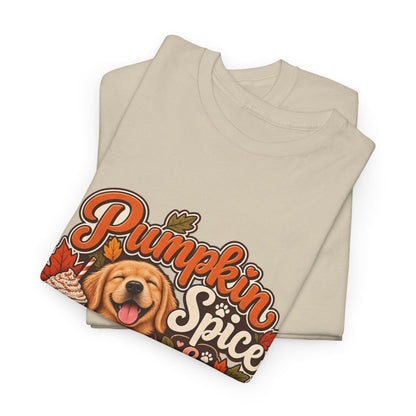 pumpkin spice shirt, puppy kisses tee, fall dog mom shirt, dog lover fall gift, autumn dog tee, golden retriever tee, cute dog lover gift, thanksgiving t shirt, cozy season shirt, fall aesthetic tee, pumpkin latte shirt, cute puppy apparel, vintage fall tee