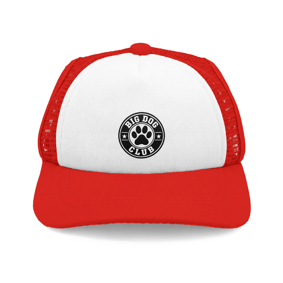 Dog Club Foam Trucker Hat, Paw Print Dog Hat, Dog Lover Cap, Dog Dad Gift, Pet Lover Hat, Canine Club Hat, Black White Trucker Cap