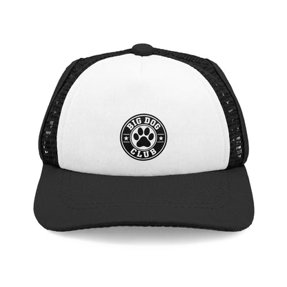 Dog Club Foam Trucker Hat, Paw Print Dog Hat, Dog Lover Cap, Dog Dad Gift, Pet Lover Hat, Canine Club Hat, Black White Trucker Cap