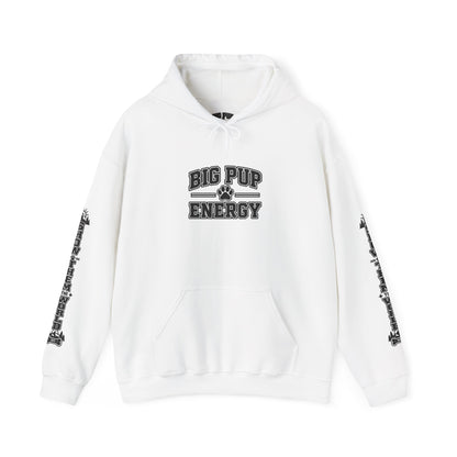 Big Pup Energy Hoodie, Show Them The World Sleeve Print Dog Hooded Sweatshirt, Outdoor Adventure Pup Pullover, Cozy Hiking Dog Lover Jumper