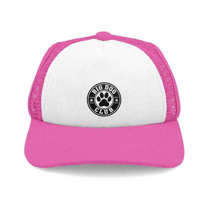 Dog Club Foam Trucker Hat, Paw Print Dog Hat, Dog Lover Cap, Dog Dad Gift, Pet Lover Hat, Canine Club Hat, Black White Trucker Cap