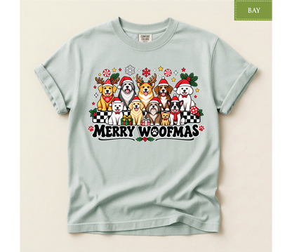 christmas dog shirt, merry woofmas shirt, funny dog christmas, christmas dog lover, holiday dog shirt, cute puppy christmas, dog mom christmas, dog dad christmas, festive dog tee, christmas puppy tee, dog lover gift, christmas pet shirt, holiday dog gift