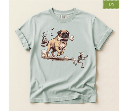 skeleton tshirt, spooky dog lover tee, mastiff skeleton tee, English mastiff gift, funny dog lover gift, mastiff lover tshirt, funny dog Halloween, spooky big dog, funny skeleton shirt, funny Halloween tee, Halloween shirt, Halloween tee, trending shirt