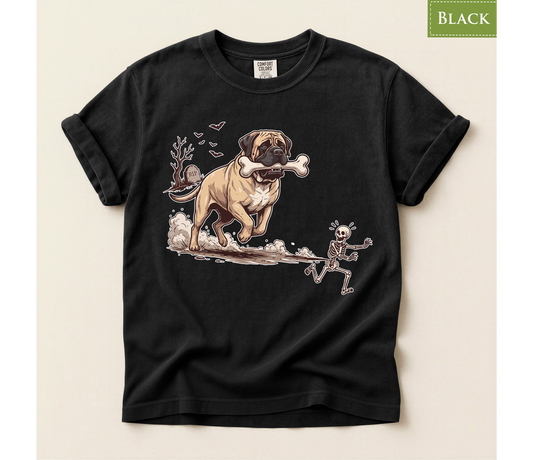 skeleton tshirt, spooky dog lover tee, mastiff skeleton tee, English mastiff gift, funny dog lover gift, mastiff lover tshirt, funny dog Halloween, spooky big dog, funny skeleton shirt, funny Halloween tee, Halloween shirt, Halloween tee, trending shirt
