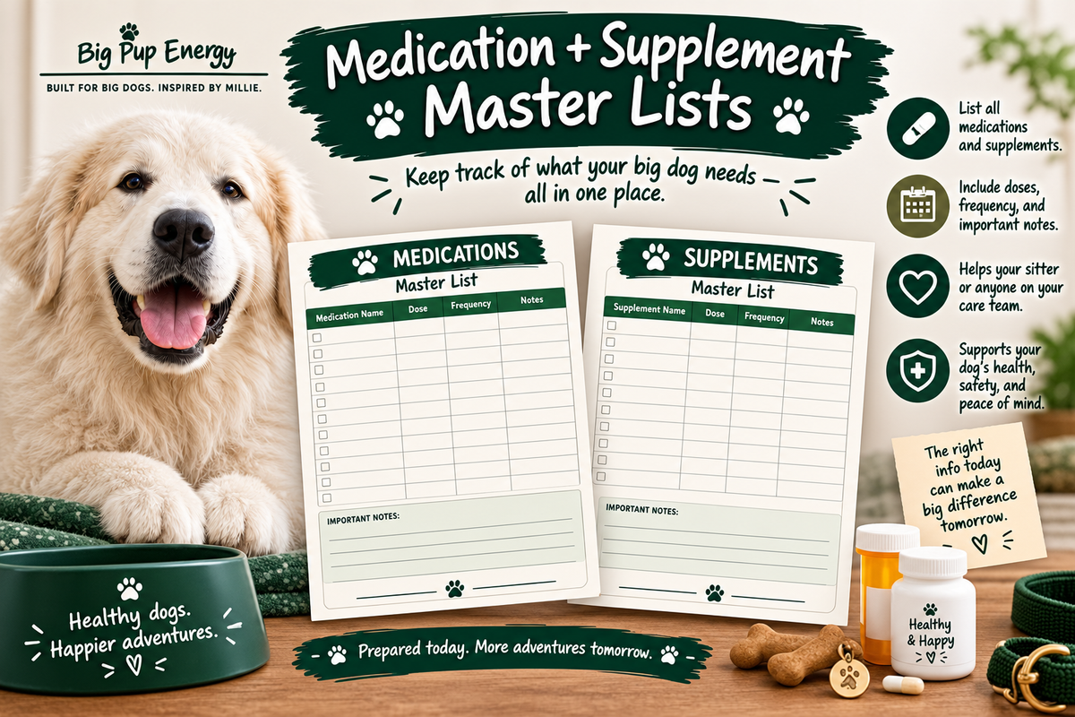 Big Dog Sitter & Emergency Kit