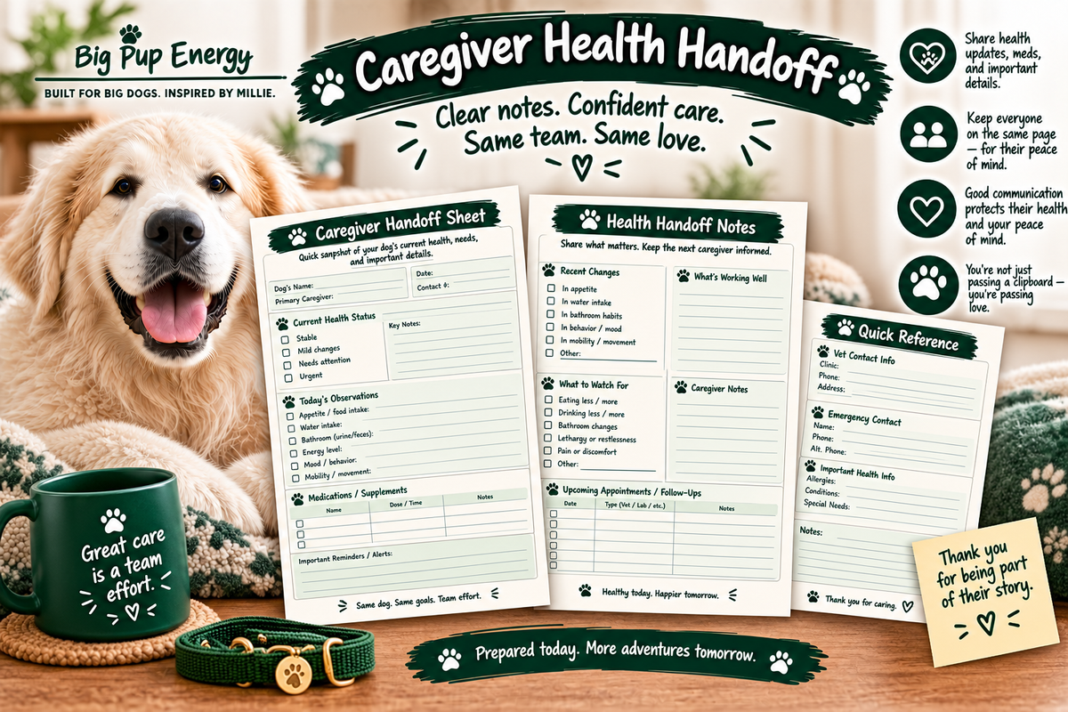Big Dog Sitter & Emergency Kit