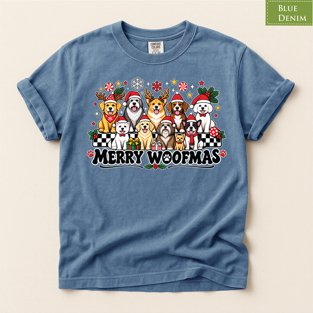 christmas dog shirt, merry woofmas shirt, funny dog christmas, christmas dog lover, holiday dog shirt, cute puppy christmas, dog mom christmas, dog dad christmas, festive dog tee, christmas puppy tee, dog lover gift, christmas pet shirt, holiday dog gift