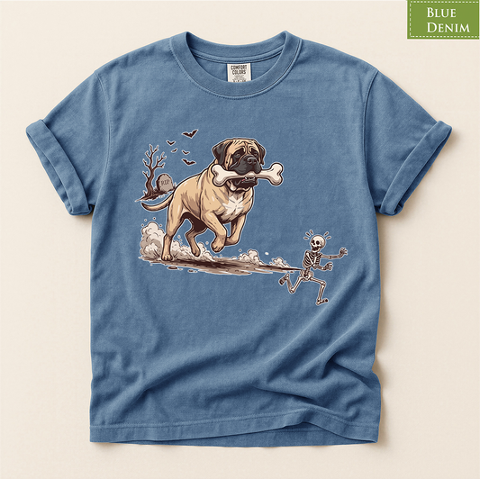 skeleton tshirt, spooky dog lover tee, mastiff skeleton tee, English mastiff gift, funny dog lover gift, mastiff lover tshirt, funny dog Halloween, spooky big dog, funny skeleton shirt, funny Halloween tee, Halloween shirt, Halloween tee, trending shirt