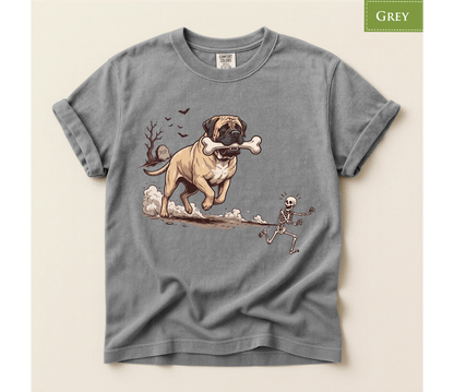 skeleton tshirt, spooky dog lover tee, mastiff skeleton tee, English mastiff gift, funny dog lover gift, mastiff lover tshirt, funny dog Halloween, spooky big dog, funny skeleton shirt, funny Halloween tee, Halloween shirt, Halloween tee, trending shirt