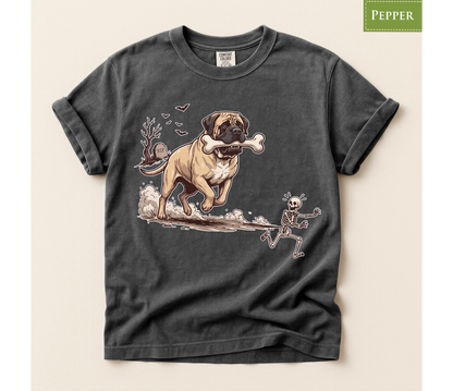 skeleton tshirt, spooky dog lover tee, mastiff skeleton tee, English mastiff gift, funny dog lover gift, mastiff lover tshirt, funny dog Halloween, spooky big dog, funny skeleton shirt, funny Halloween tee, Halloween shirt, Halloween tee, trending shirt