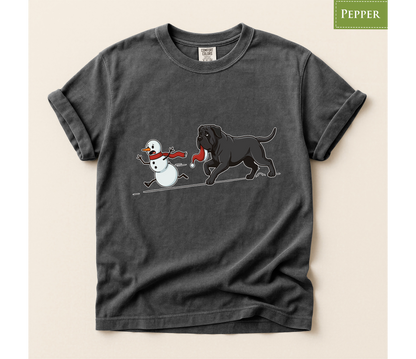 Cane corso shirt, Mastiff xmas shirt, Funny dog shirt, Christmas dog tee, Snowman chase shirt, Big dog lover gift, Dog mom Christmas, Dog dad gift, Winter graphic tee, Merry Christmas tee, Black dog xmas tee, Cute puppy shirt, Holiday pet apparel