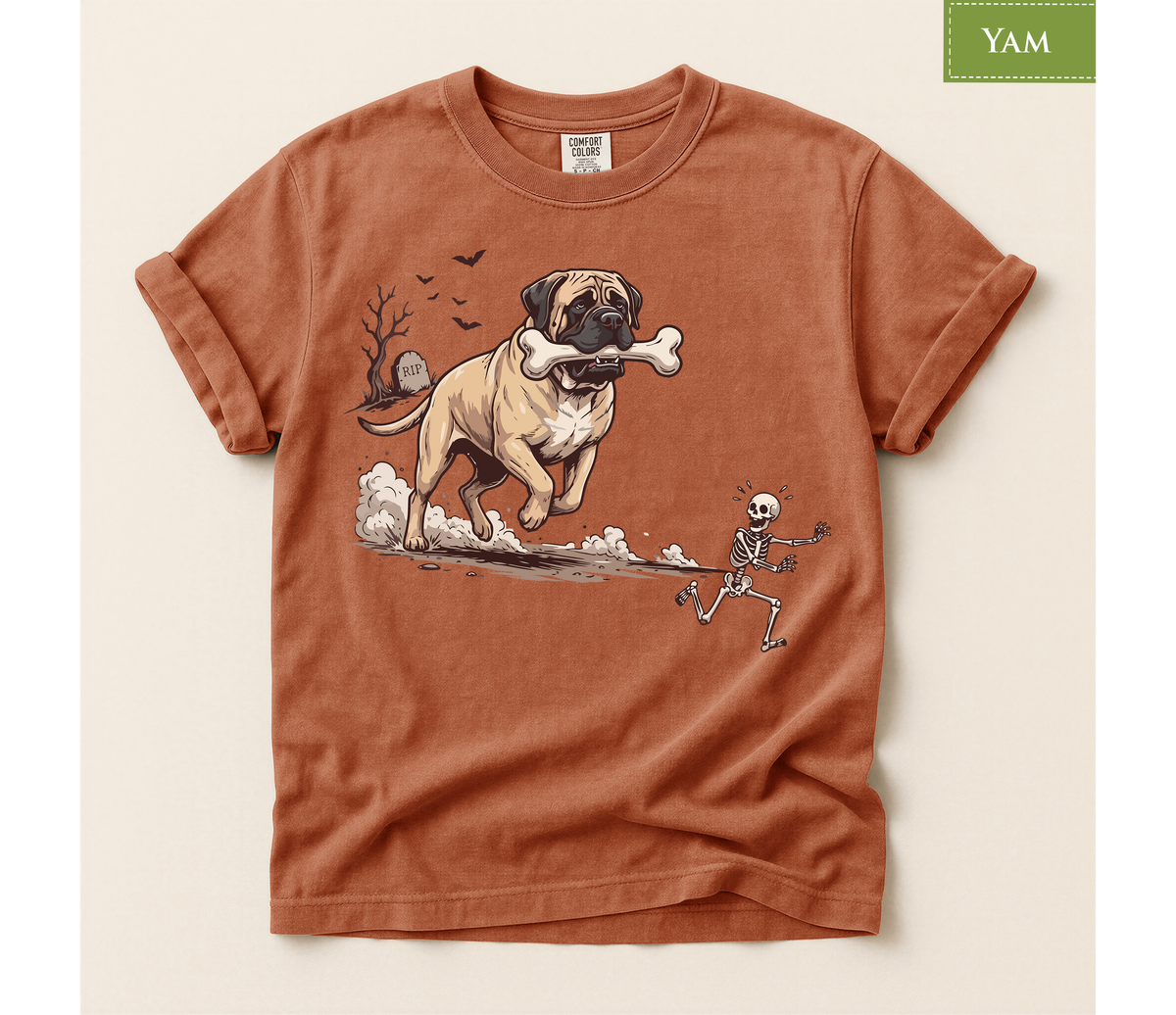 skeleton tshirt, spooky dog lover tee, mastiff skeleton tee, English mastiff gift, funny dog lover gift, mastiff lover tshirt, funny dog Halloween, spooky big dog, funny skeleton shirt, funny Halloween tee, Halloween shirt, Halloween tee, trending shirt