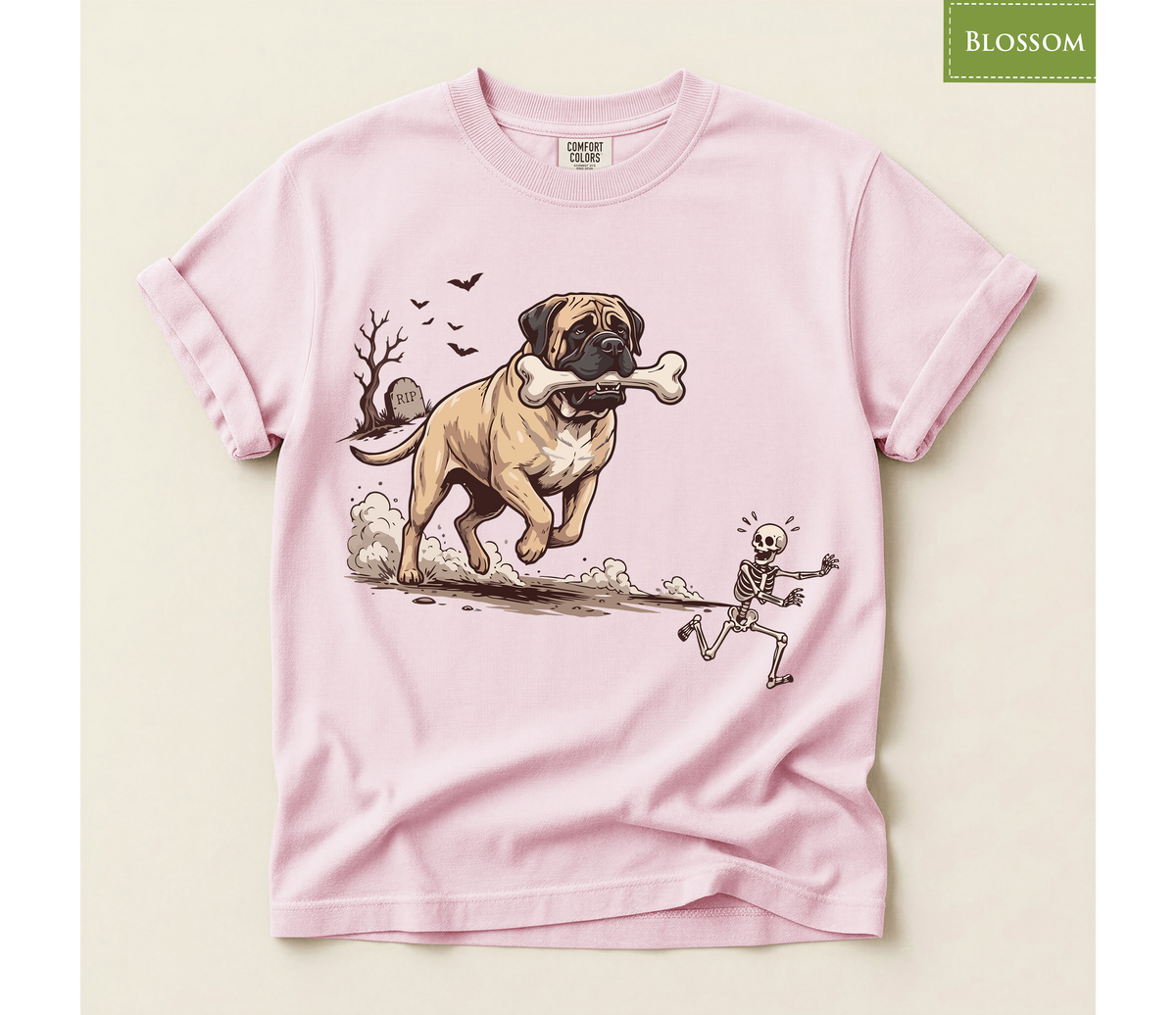 skeleton tshirt, spooky dog lover tee, mastiff skeleton tee, English mastiff gift, funny dog lover gift, mastiff lover tshirt, funny dog Halloween, spooky big dog, funny skeleton shirt, funny Halloween tee, Halloween shirt, Halloween tee, trending shirt