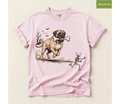 skeleton tshirt, spooky dog lover tee, mastiff skeleton tee, English mastiff gift, funny dog lover gift, mastiff lover tshirt, funny dog Halloween, spooky big dog, funny skeleton shirt, funny Halloween tee, Halloween shirt, Halloween tee, trending shirt