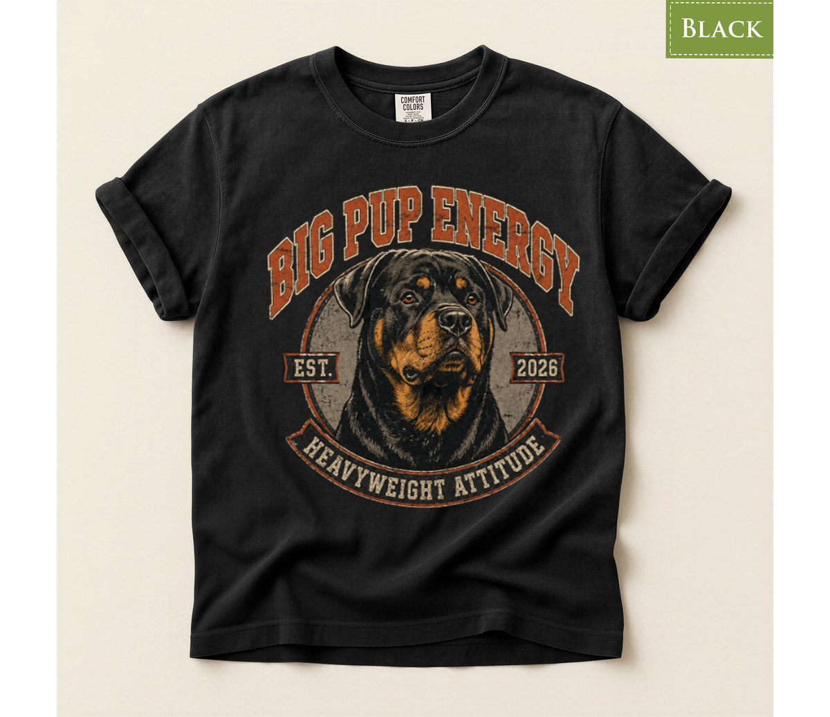 Rottweiler Shirt, Rottweiler Lover, Rottweiler Dog, Dog Lover Shirt, Big Dog Shirt, Vintage Dog Shirt, Rottweiler Gift, Dog Dad Shirt, Dog Mom Shirt, Tough Dog Shirt, Retro Dog Design, Big Pup Energy, Heavyweight Attitude