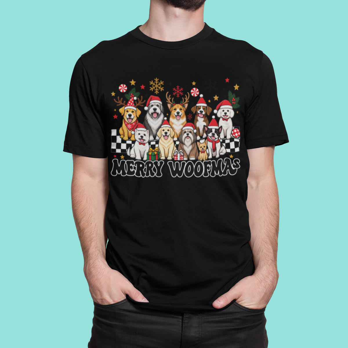 christmas dog shirt, merry woofmas shirt, funny dog christmas, christmas dog lover, holiday dog shirt, cute puppy christmas, dog mom christmas, dog dad christmas, festive dog tee, christmas puppy tee, dog lover gift, christmas pet shirt, holiday dog gift