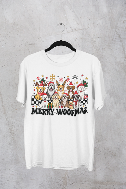 christmas dog shirt, merry woofmas shirt, funny dog christmas, christmas dog lover, holiday dog shirt, cute puppy christmas, dog mom christmas, dog dad christmas, festive dog tee, christmas puppy tee, dog lover gift, christmas pet shirt, holiday dog gift