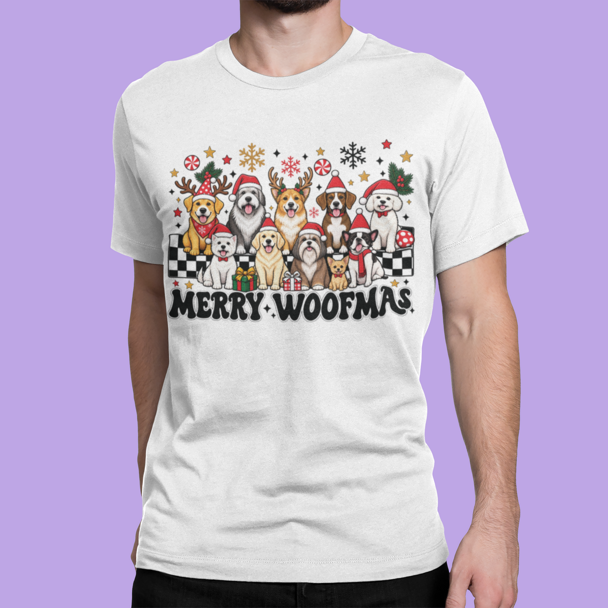 christmas dog shirt, merry woofmas shirt, funny dog christmas, christmas dog lover, holiday dog shirt, cute puppy christmas, dog mom christmas, dog dad christmas, festive dog tee, christmas puppy tee, dog lover gift, christmas pet shirt, holiday dog gift